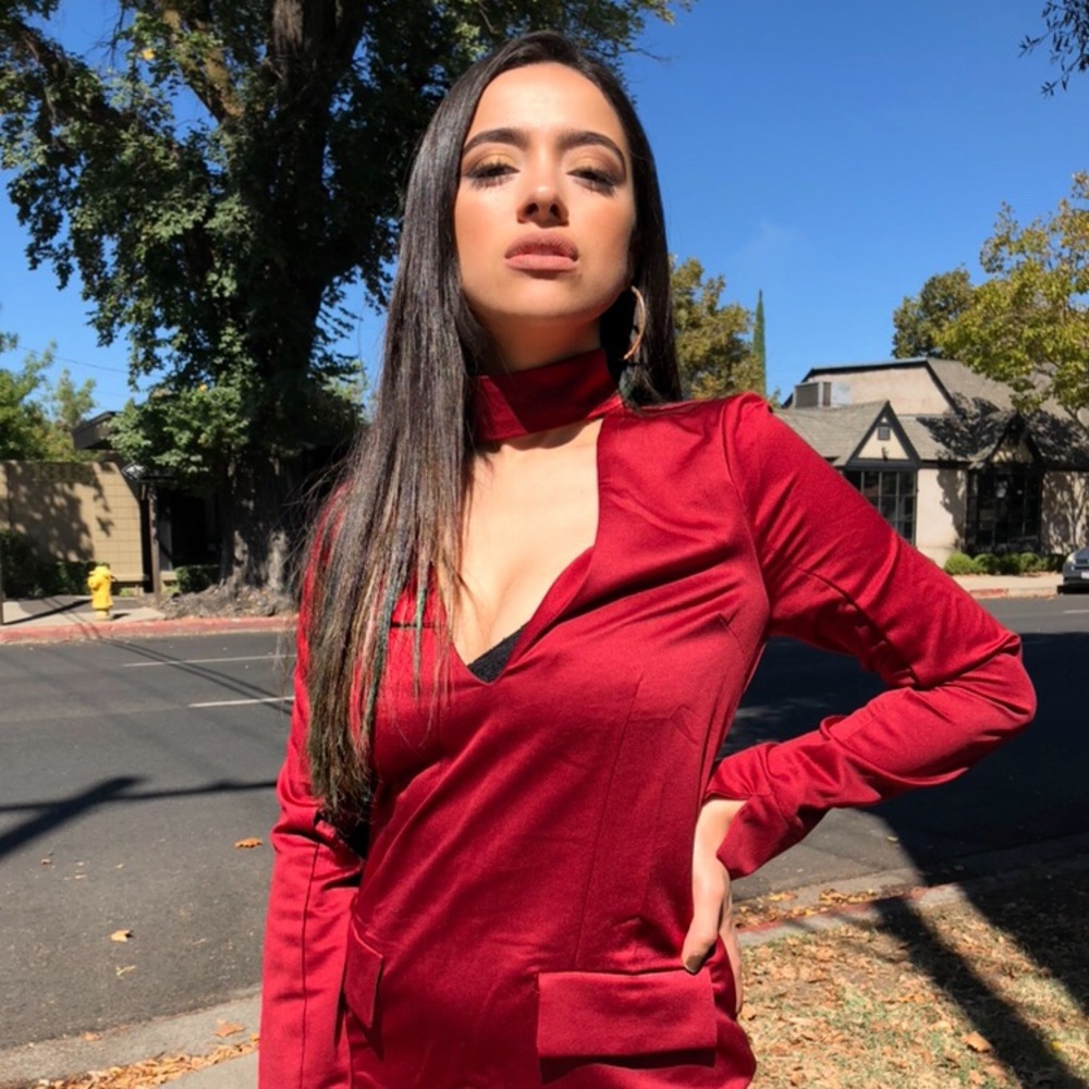 MIssguided ⚡️Red Satin Mini Party Dress
